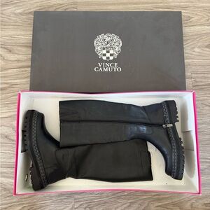 Vince Camuto Black Leather Boots